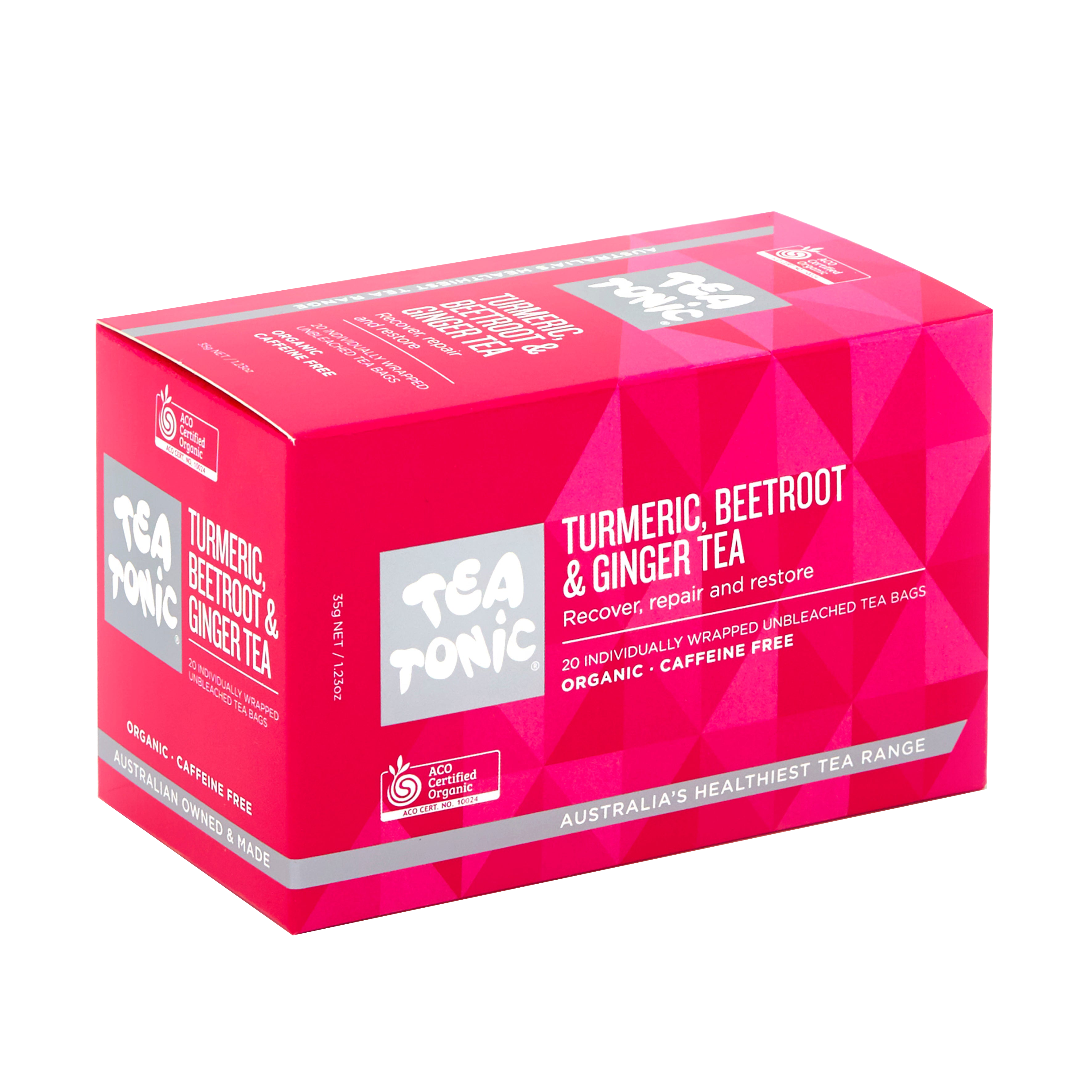 Turmeric, Beetroot & Ginger Tea – 20 Tea Bags Box